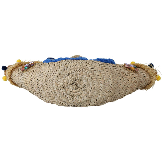 Multicolor Straw Fur Balls Crystals Hand Tote Borse Bag - coffeewithmee2