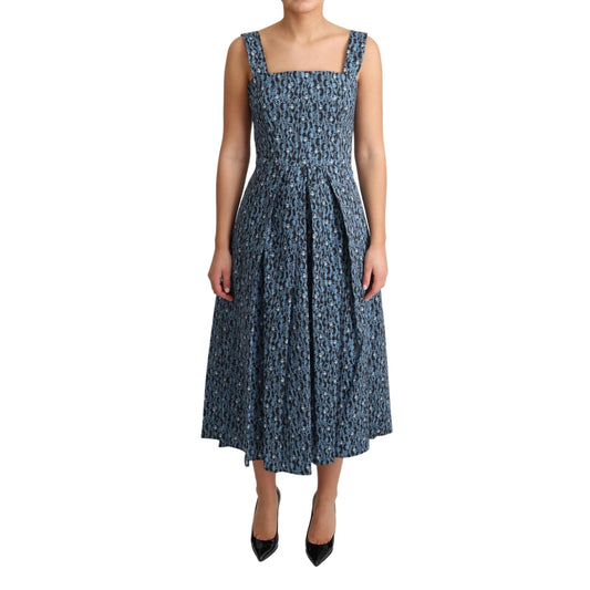 Blue Heart Cotton A-Line Stretch Dress