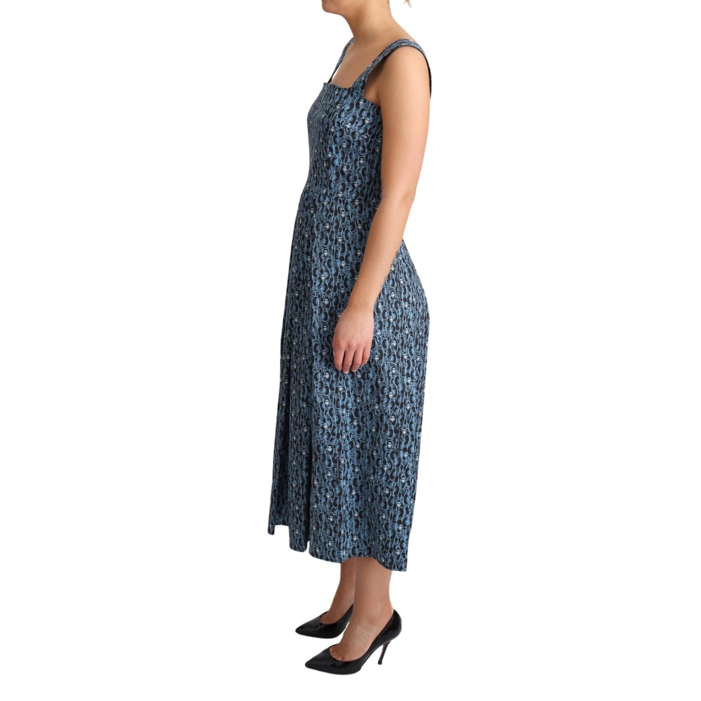 Blue Heart Cotton A-Line Stretch Dress