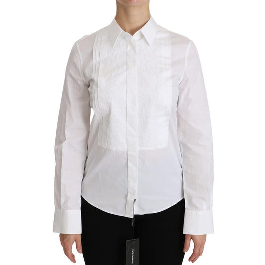 White Collared Long Sleeve Polo Shirt