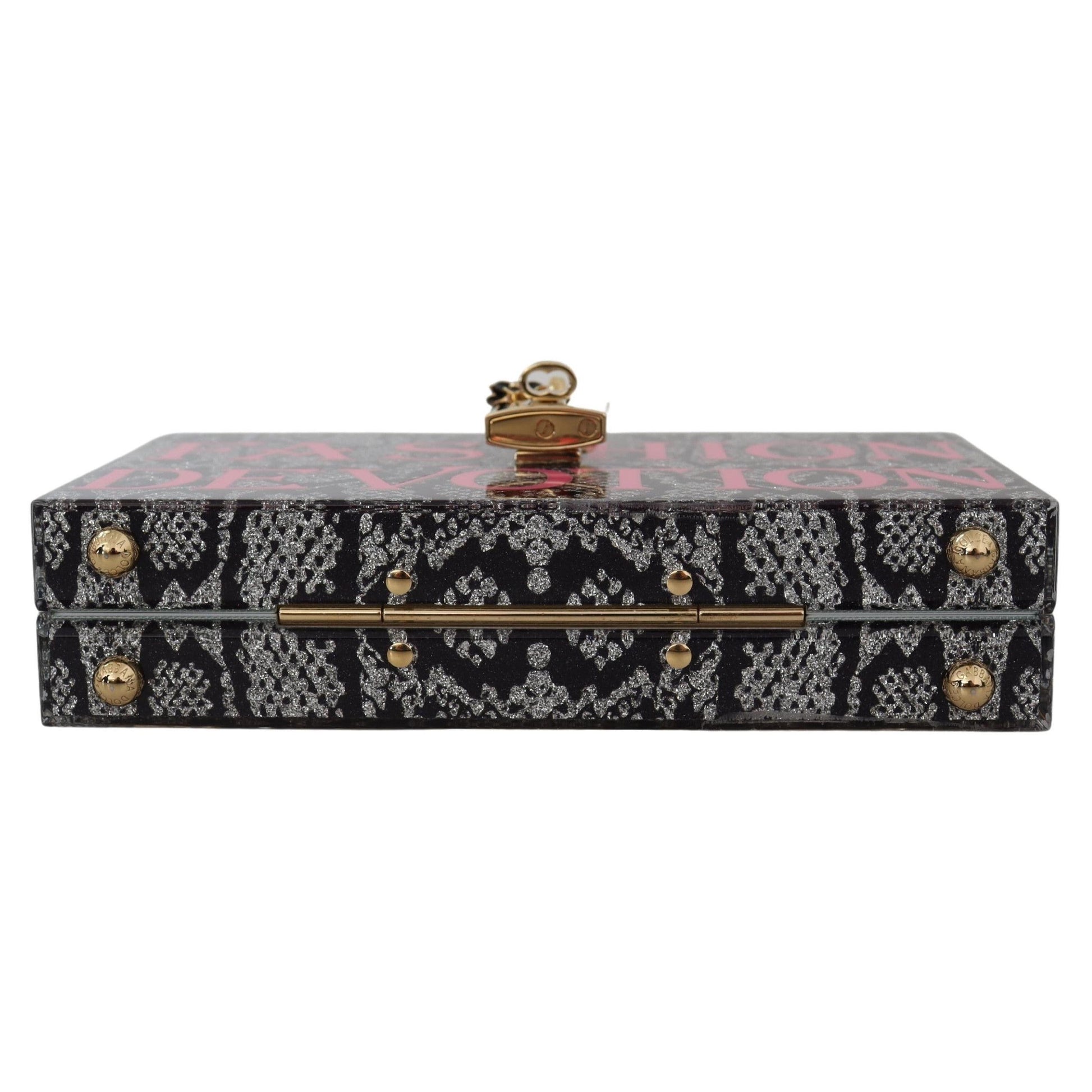 Gray Fashion Devotion Clutch Plexi SICILY BOX Purse - coffeewithmee2