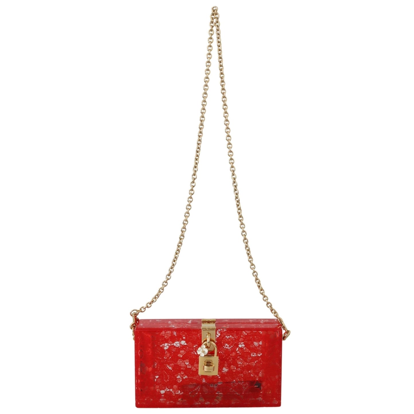 Red Taormina Lace Clutch Plexi SICILY Purse BOX Bag - coffeewithmee2