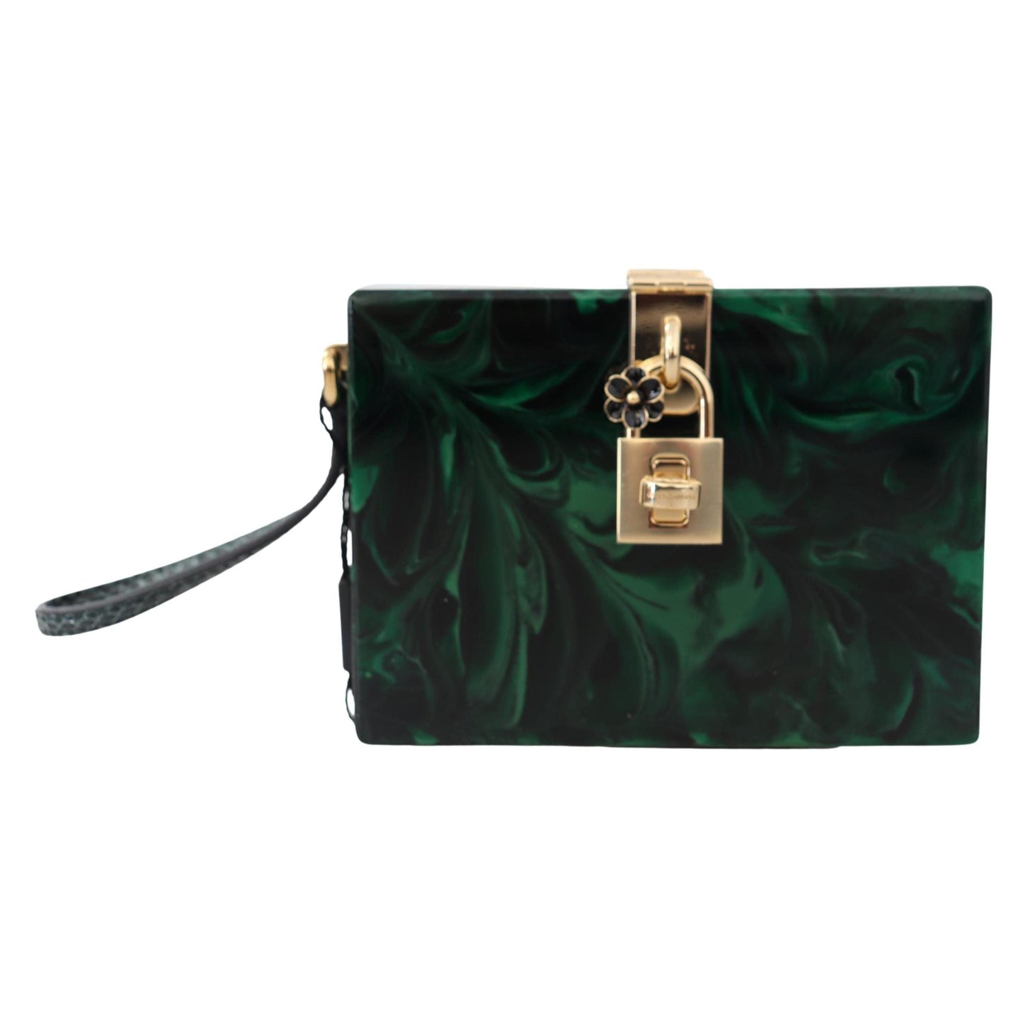 Green Plexi Gold Chain Shoulder Borse Clutch BOX Bag - coffeewithmee2