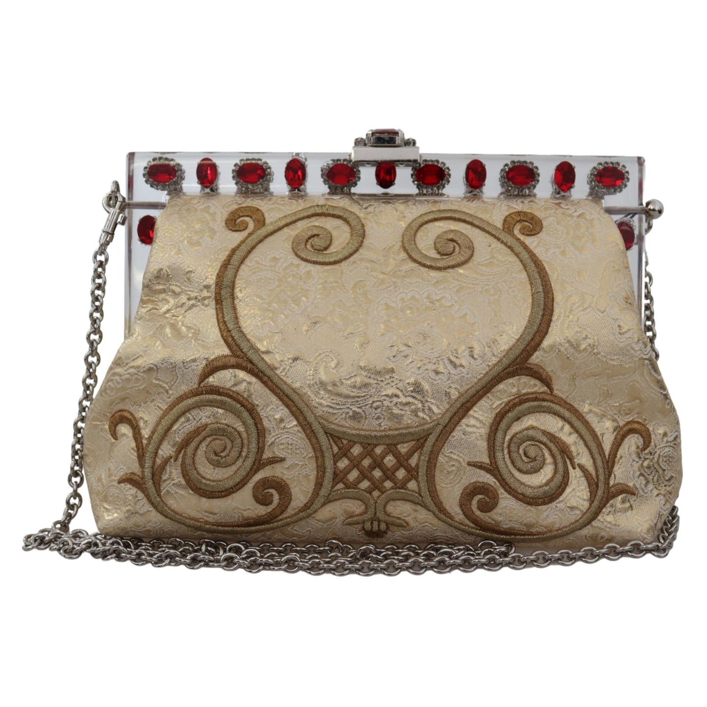 Gold Brocade Crystal Shoulder Borse VANDA Bag - coffeewithmee2
