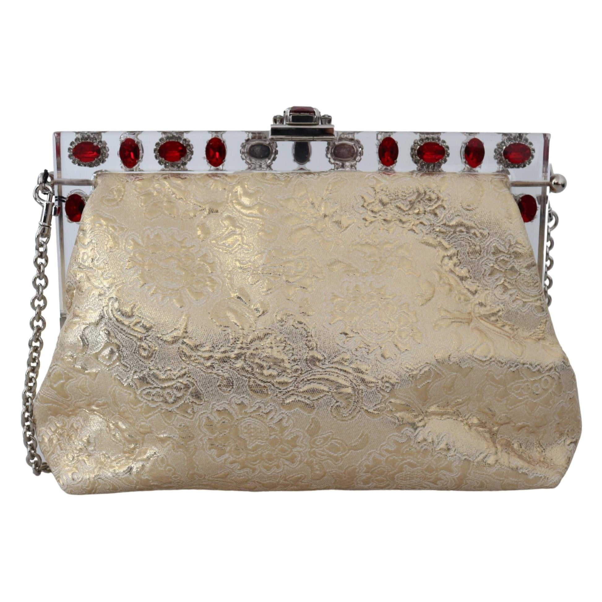 Gold Brocade Crystal Shoulder Borse VANDA Bag - coffeewithmee2