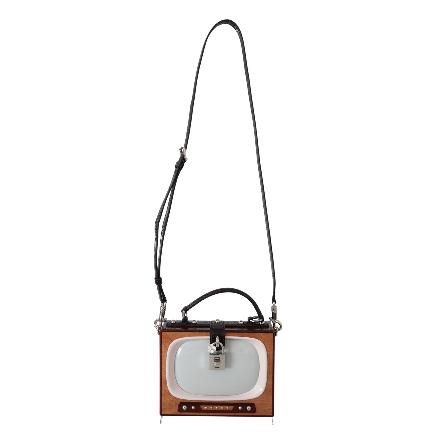Brown Retro TV Limited Edition Leather Handmade Purse - coffeewithmee2