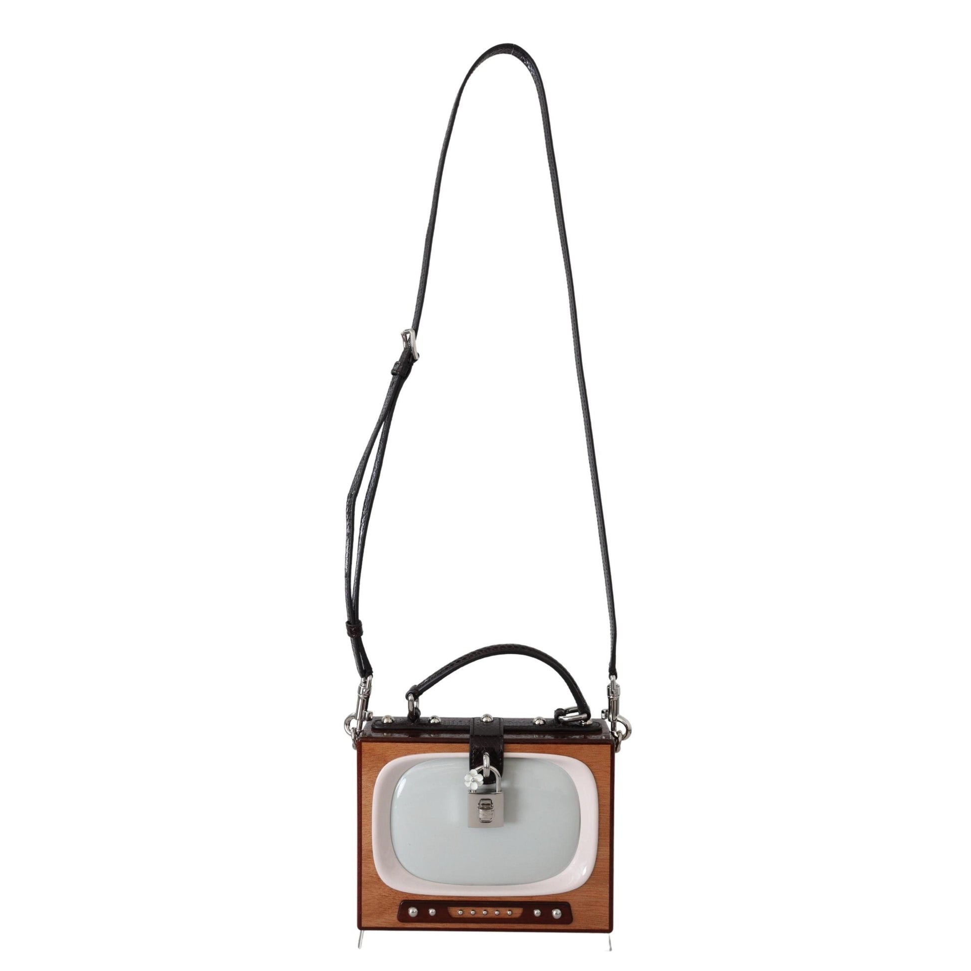 Brown Retro TV Limited Edition Leather Handmade Purse - coffeewithmee2