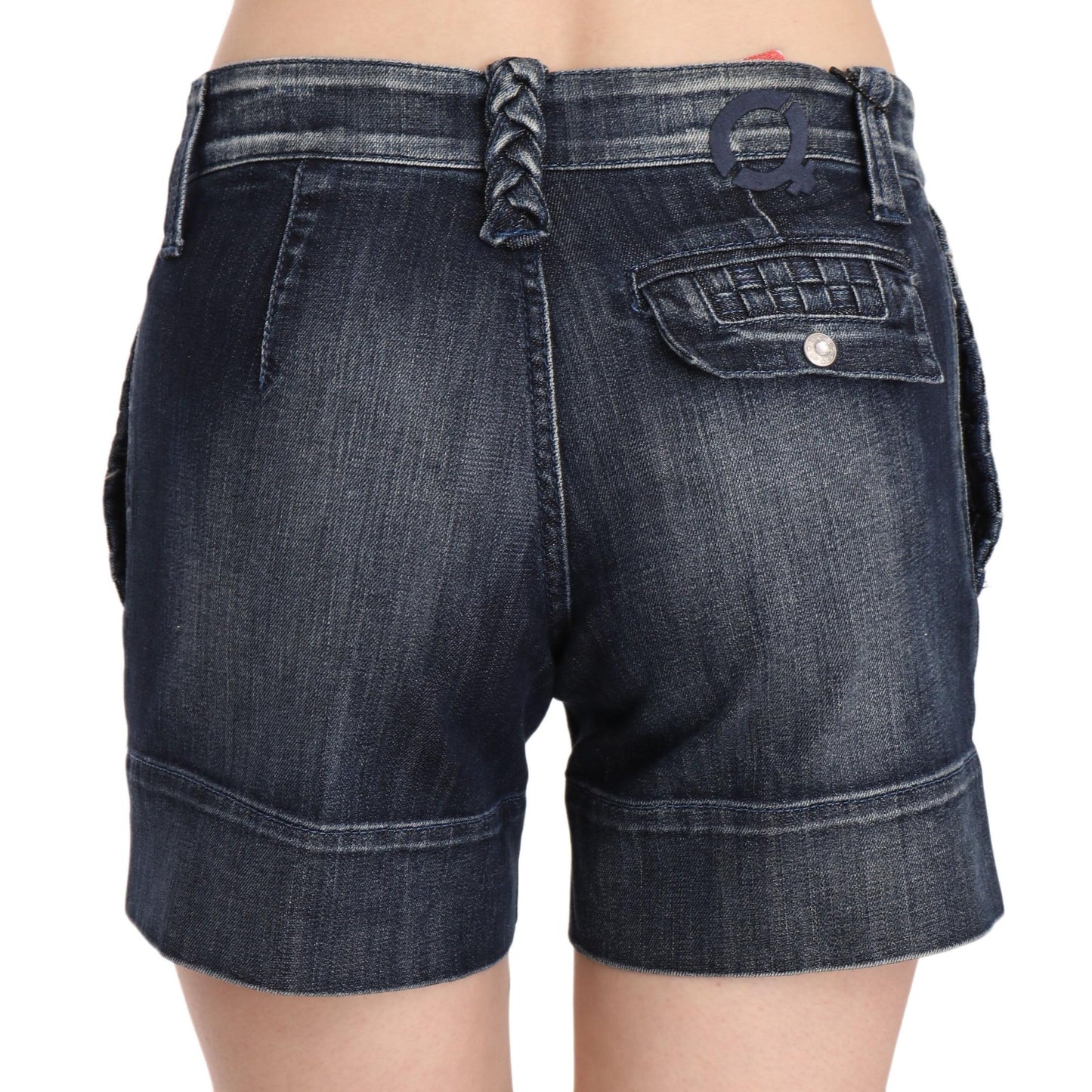 Blue Stretch Cotton Mini STUDIO Shorts
