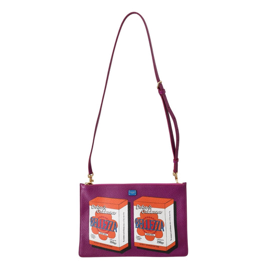 Purple Bellezza Shoulder Sling Purse CLEO Leather Bag - coffeewithmee2