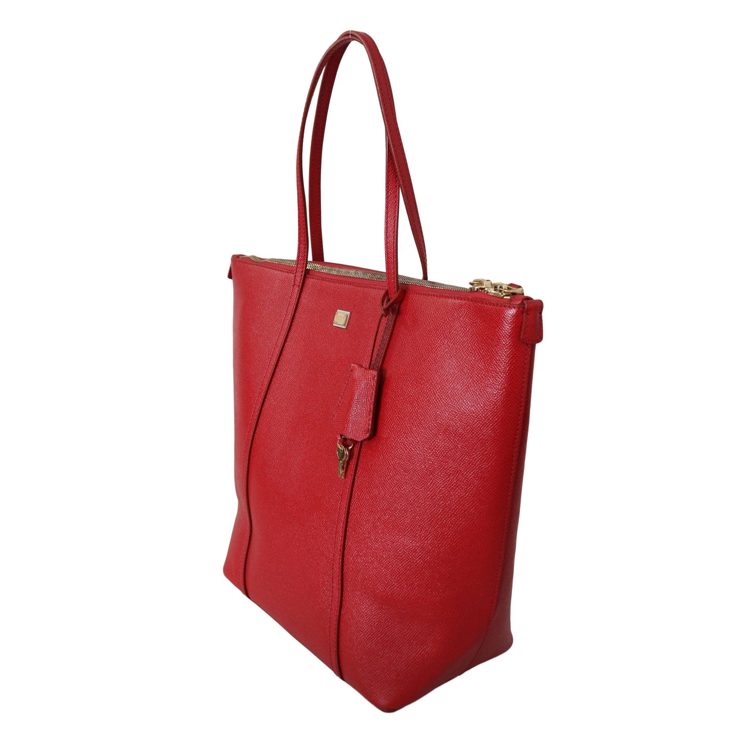 Red Leather Handbag Purse Shopping Tote Women Bag - coffeewithmee2
