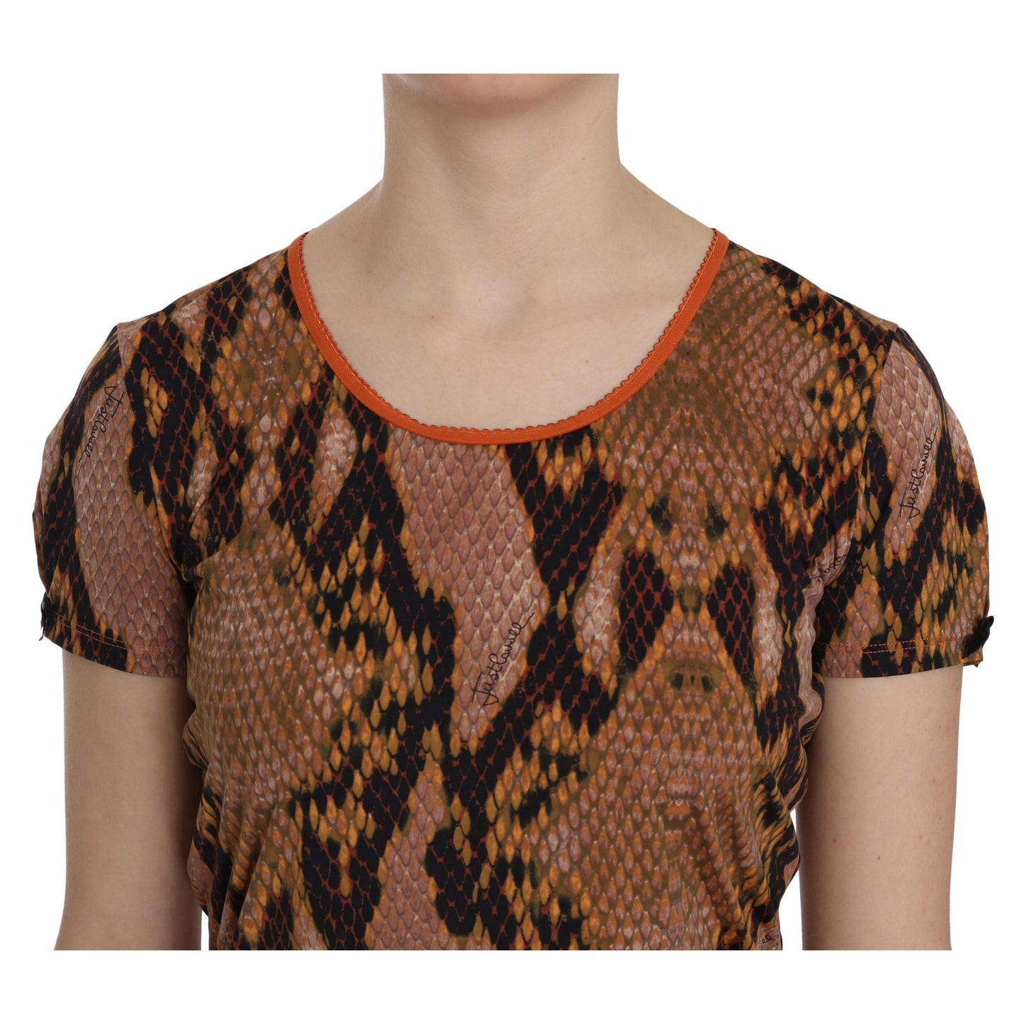 Snake Skin Print Short Sleeve Top T-shirt