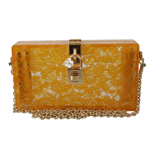 Yellow Plexiglass Taormina Lace Clutch Borse Bag BOX - coffeewithmee2