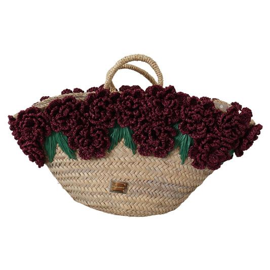Multicolor Straw Floral Handbag Tote Women Purse - coffeewithmee2