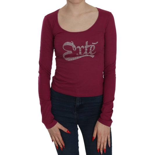 Crystal Embellished Long Sleeve Casual Top