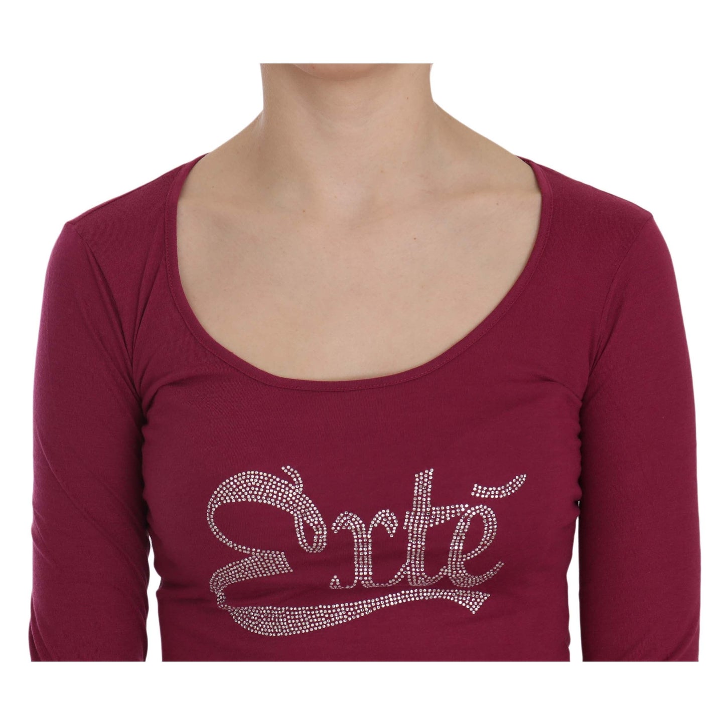 Crystal Embellished Long Sleeve Casual Top