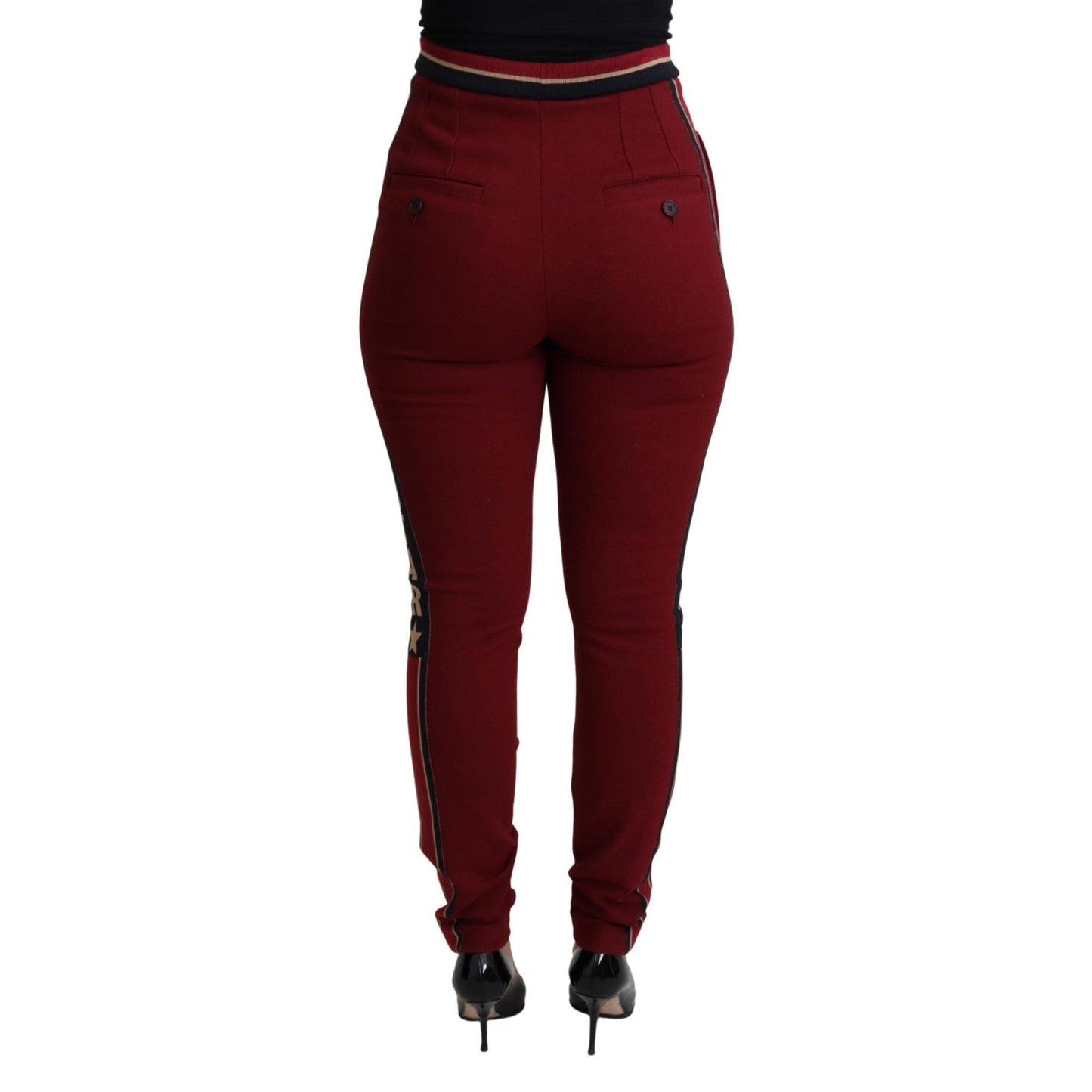 Red DG Star Striped Skinny Cotton Pant