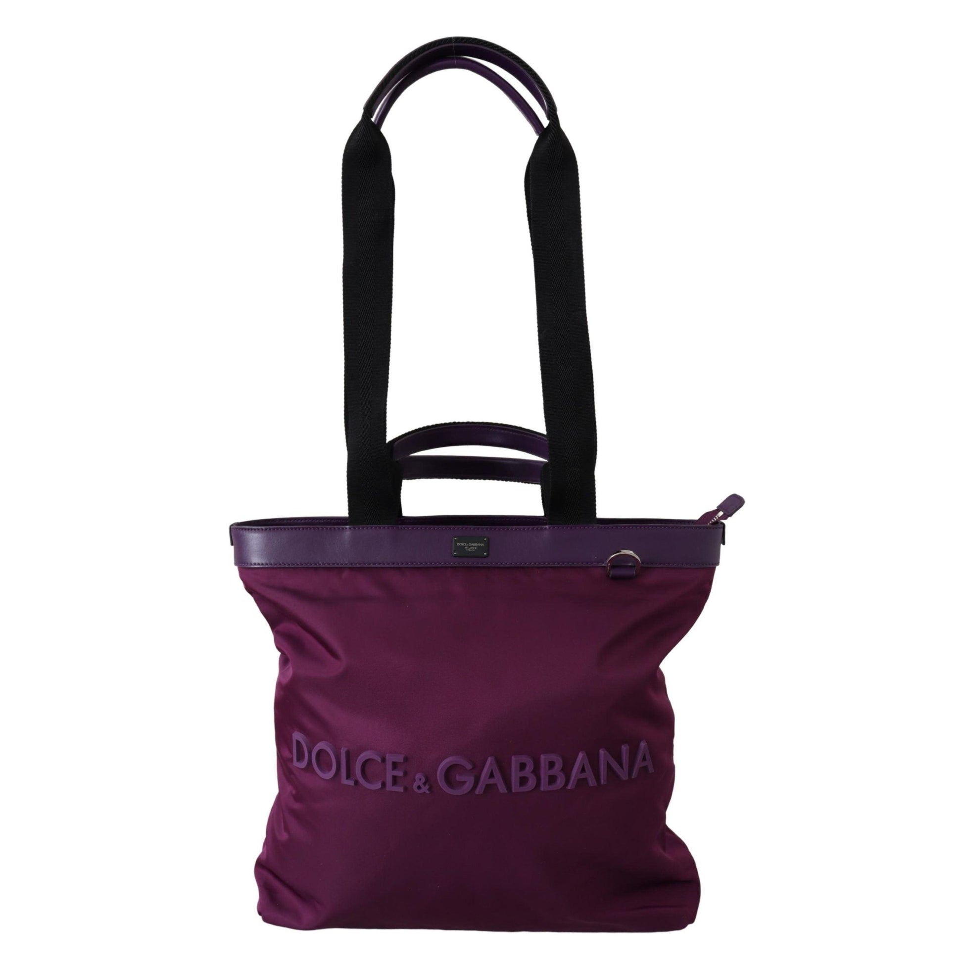 Purple DG Logo Shopping Women Tote Purse - coffeewithmee2