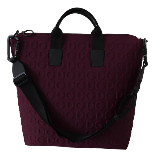 Maroon DG Embossed Crossbody Hand Purse - coffeewithmee2