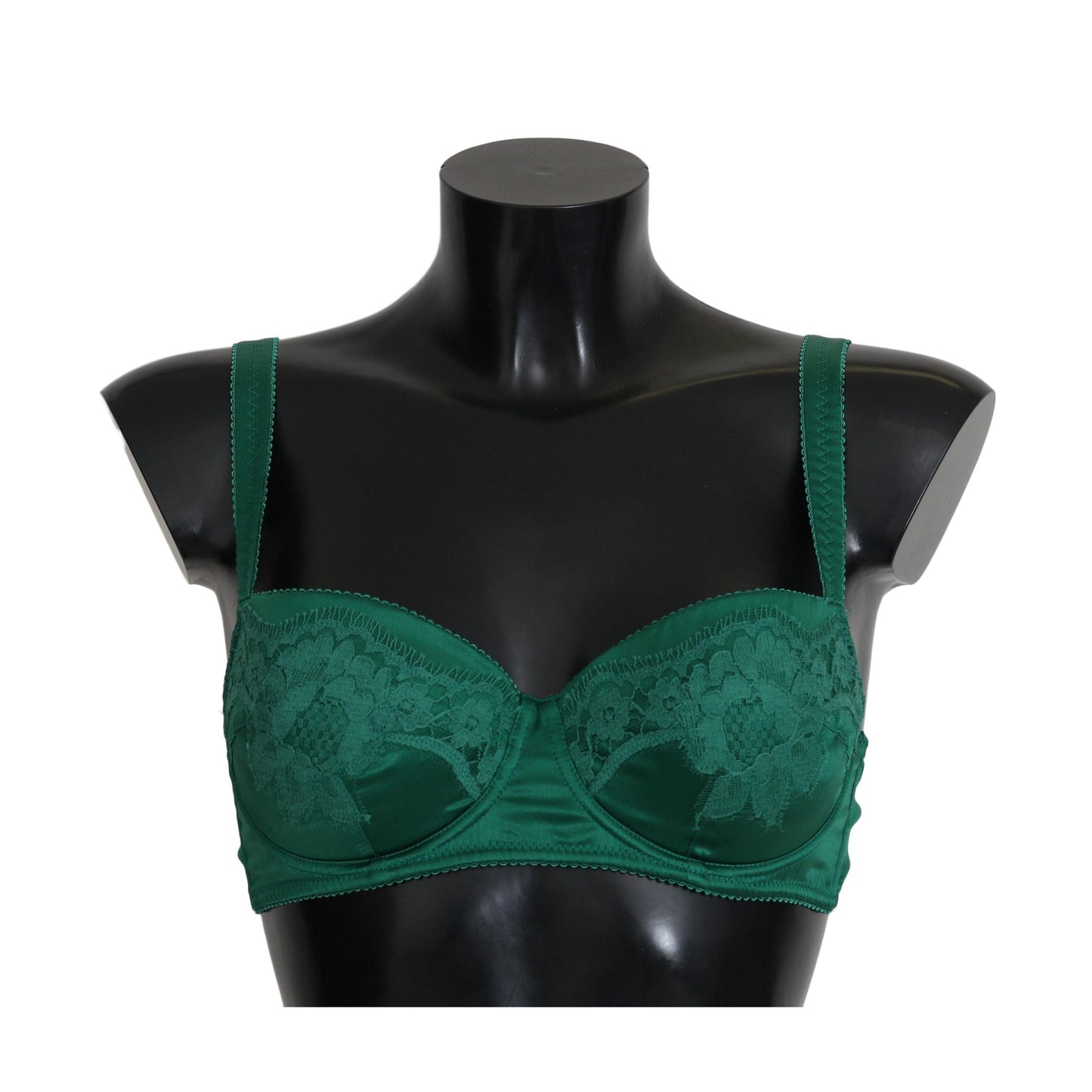 Green Silk Stretch Floral Lace Bra Underwear - coffeewithmee2