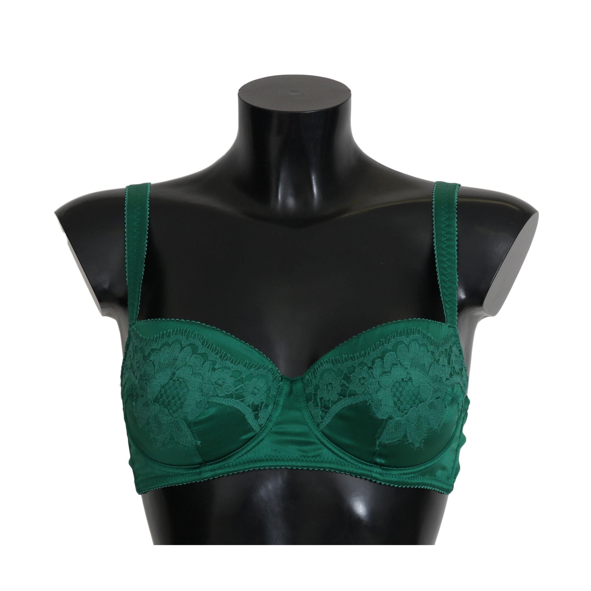 Green Silk Stretch Floral Lace Bra Underwear - coffeewithmee2