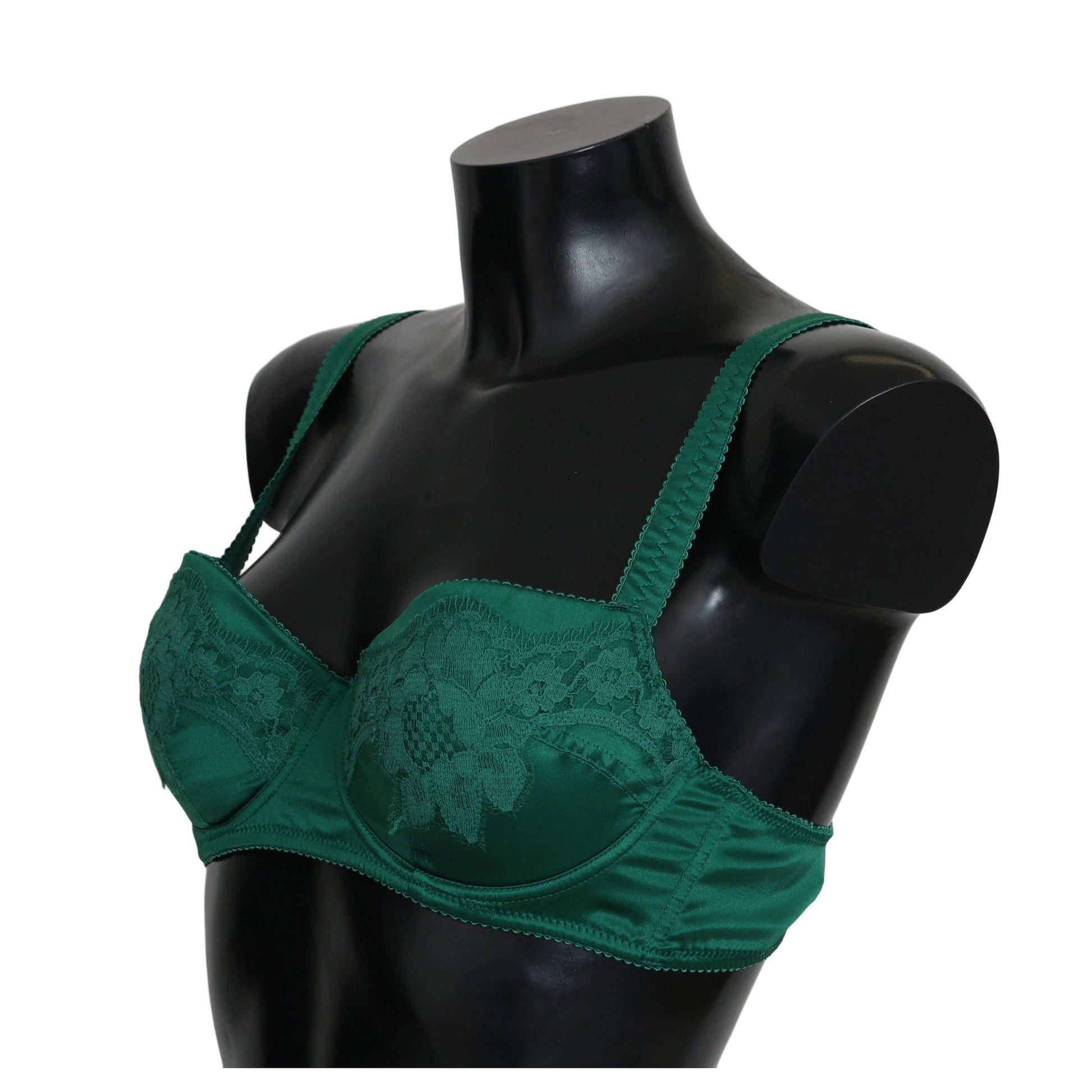 Green Silk Stretch Floral Lace Bra Underwear - coffeewithmee2