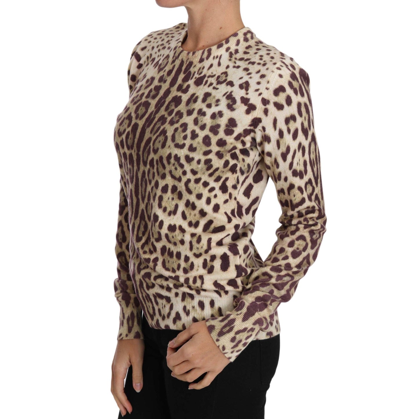 Crewneck Pullover Cashmere Brown Sweater