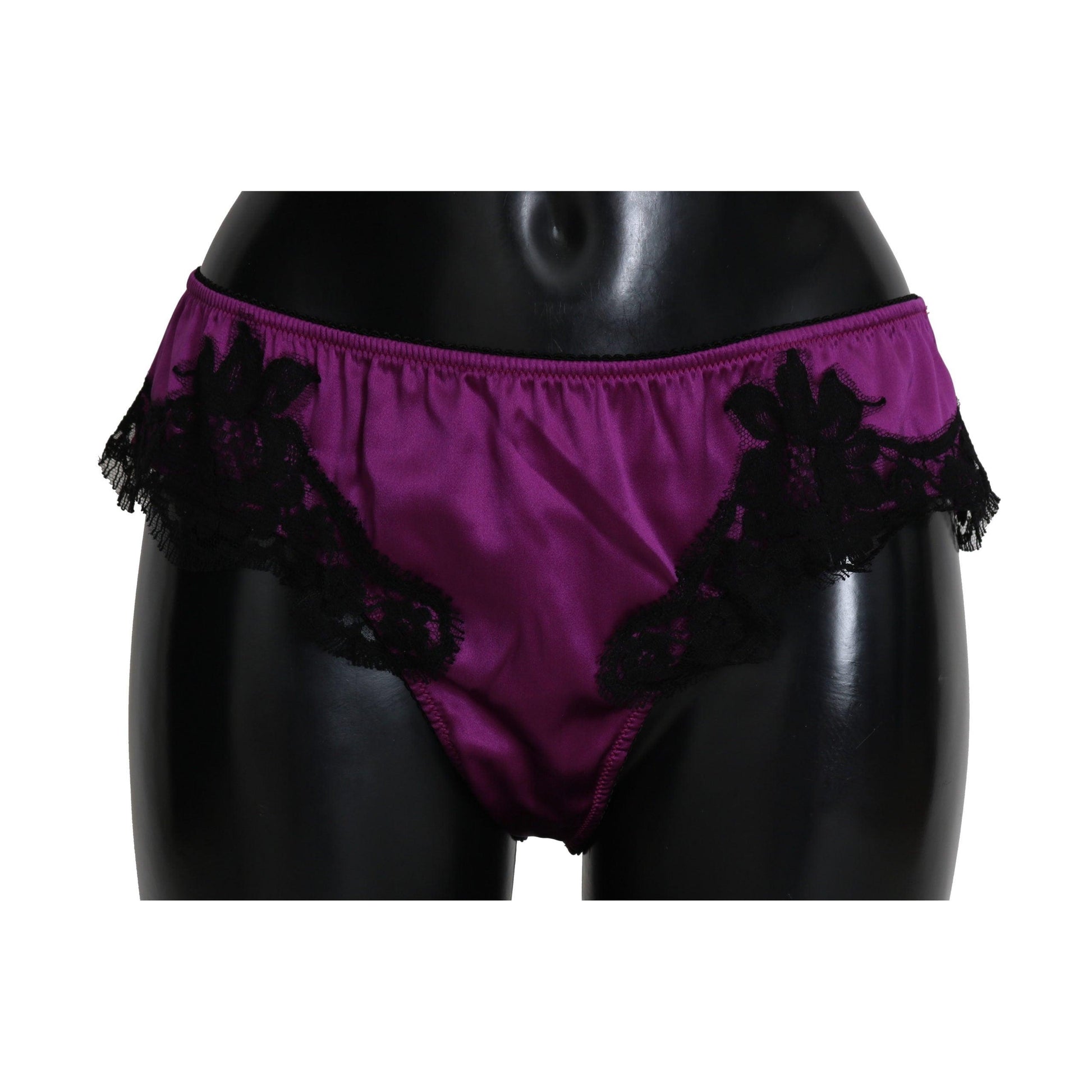 Bottom Purple Floral Silk Stretch Underwear - coffeewithmee2