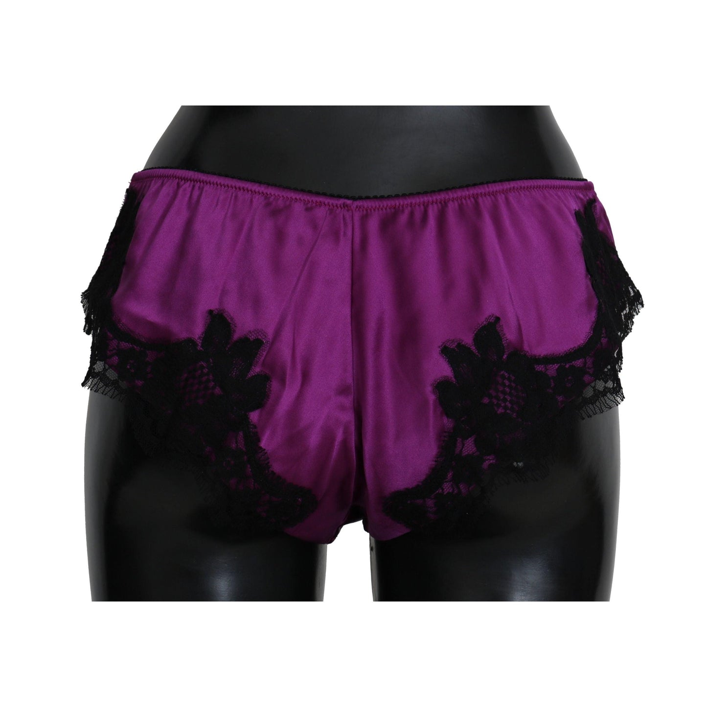 Bottom Purple Floral Silk Stretch Underwear - coffeewithmee2