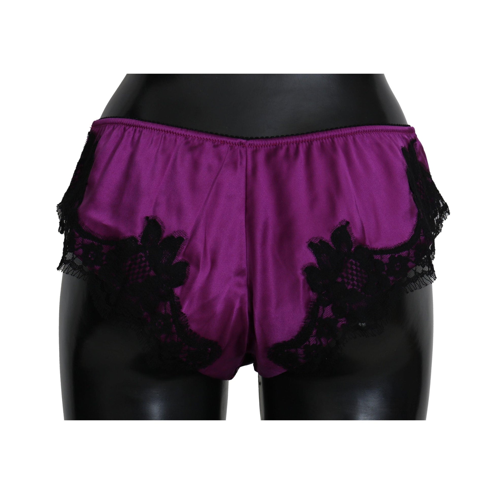Bottom Purple Floral Silk Stretch Underwear - coffeewithmee2