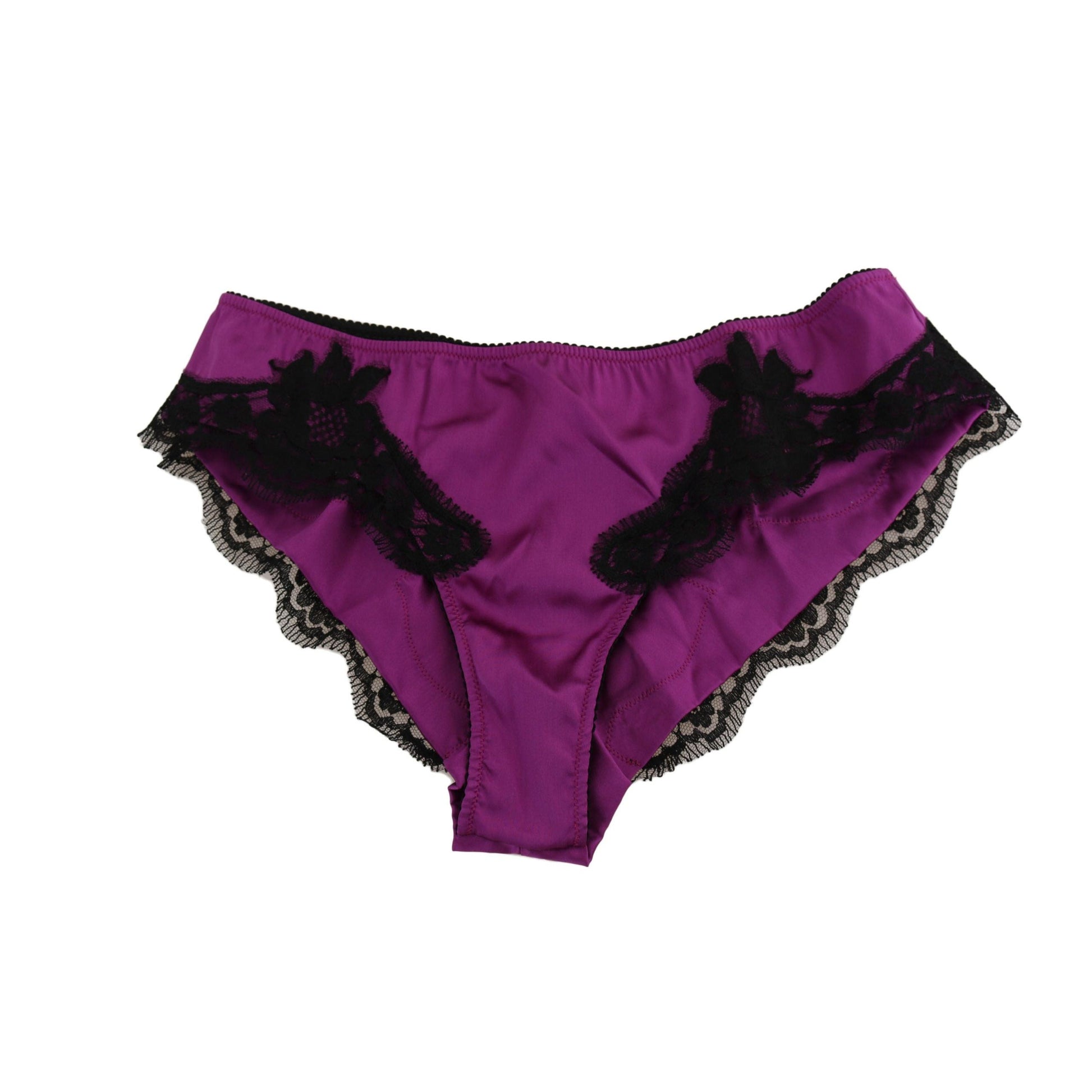Bottom Purple Floral Silk Stretch Underwear - coffeewithmee2