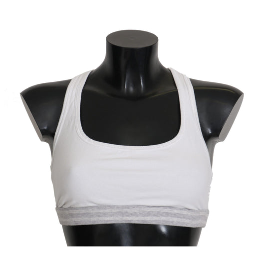White Cotton Sport Stretch Bra Underwear - coffeewithmee2