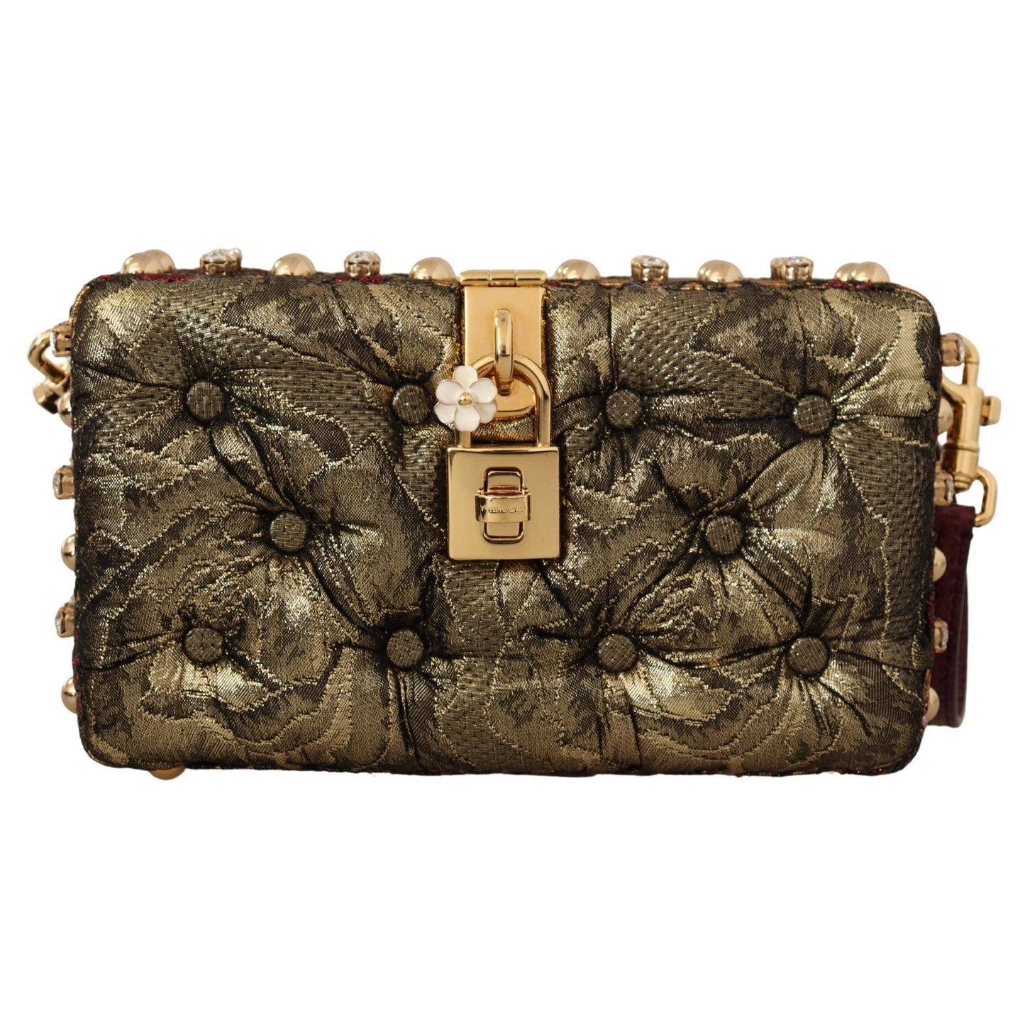 Multicolor Jacquard Padlock Women Clutch Bag BOX - coffeewithmee2