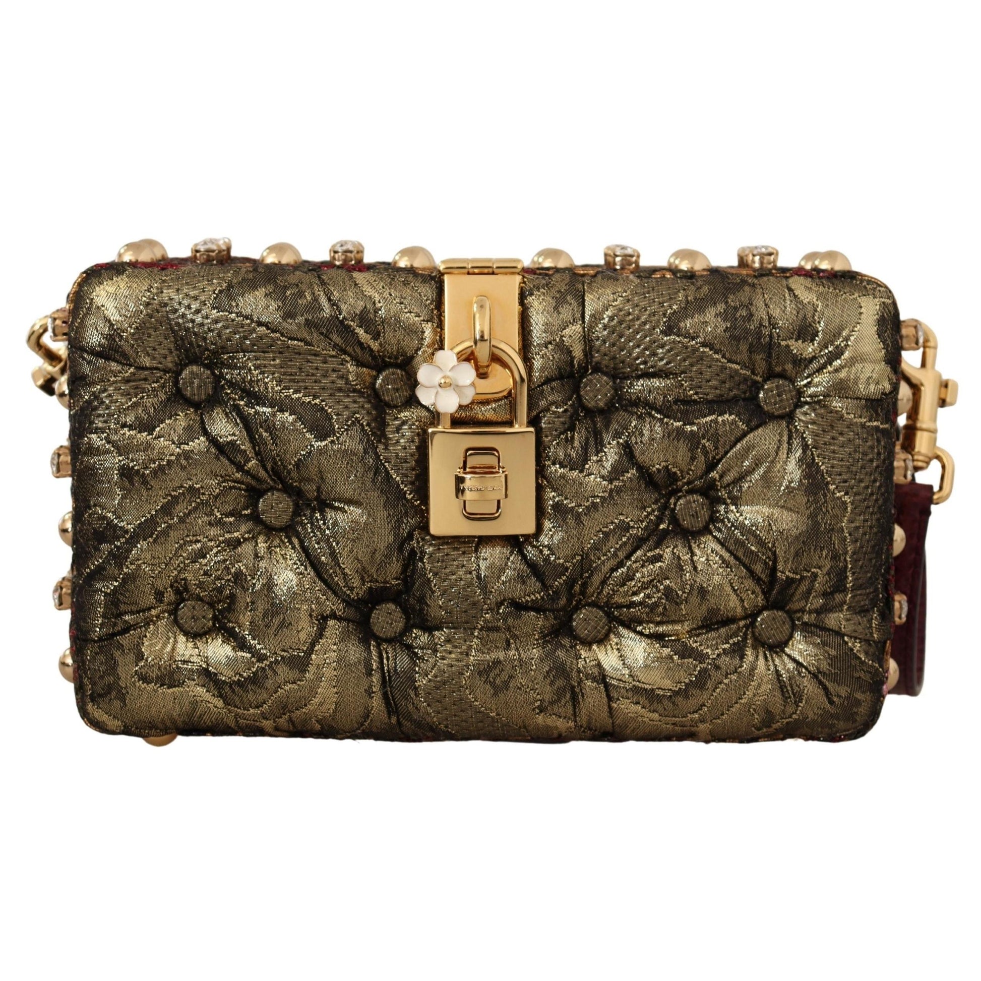 Multicolor Jacquard Padlock Women Clutch Bag BOX - coffeewithmee2