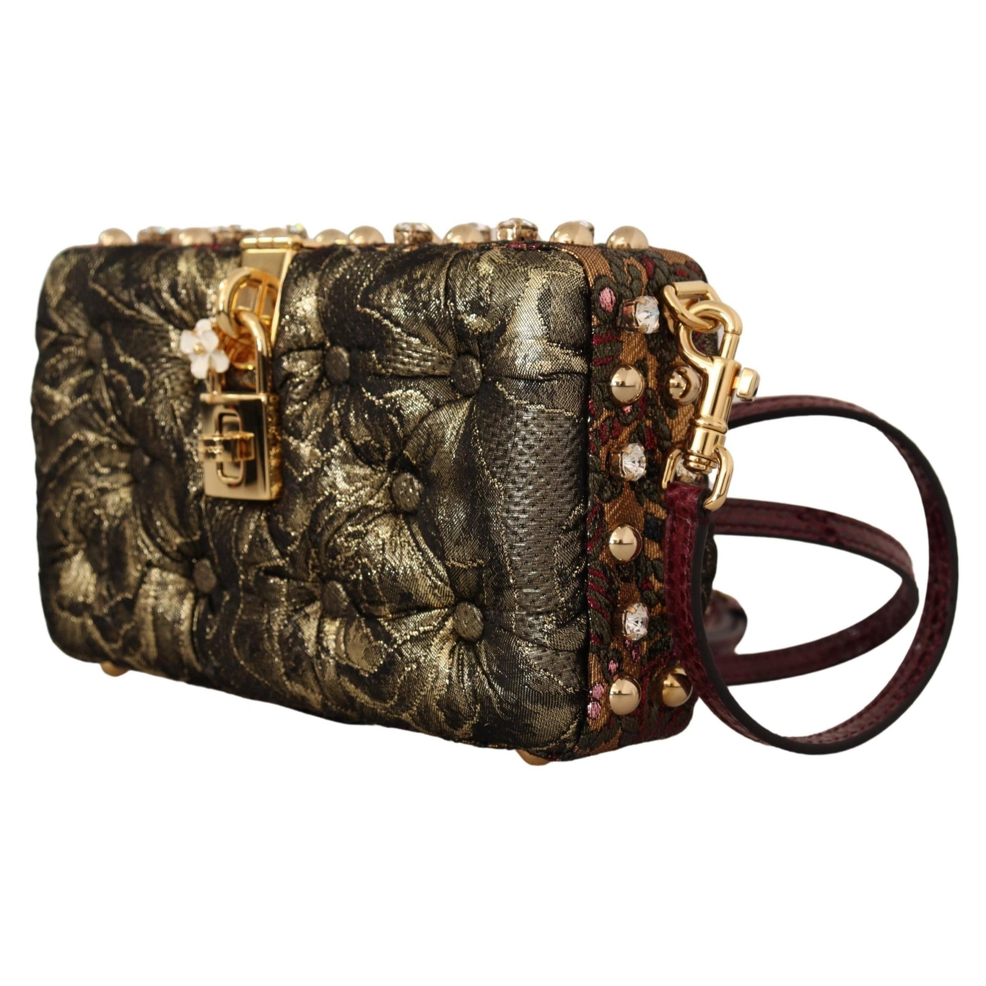 Multicolor Jacquard Padlock Women Clutch Bag BOX - coffeewithmee2