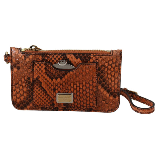 Brown Leather Coin Purse Wristlet Mirror AGNESE Wallet - coffeewithmee2