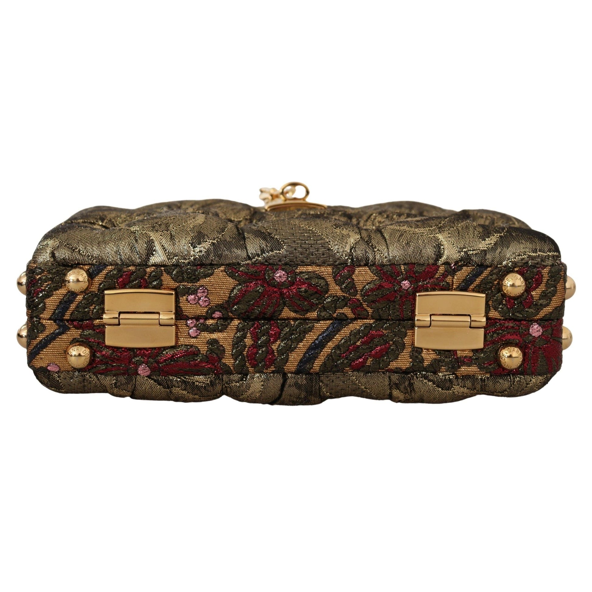Multicolor Jacquard Padlock Women Clutch Bag BOX - coffeewithmee2