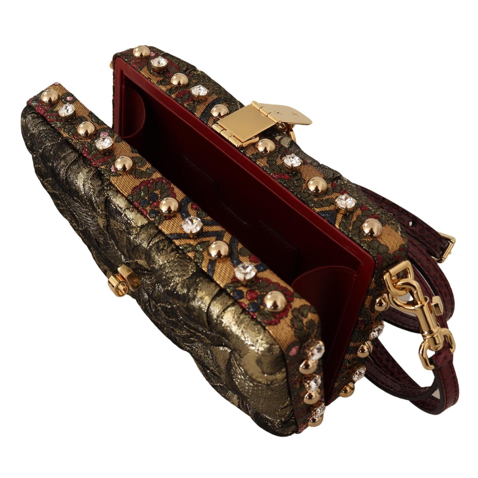 Multicolor Jacquard Padlock Women Clutch Bag BOX - coffeewithmee2