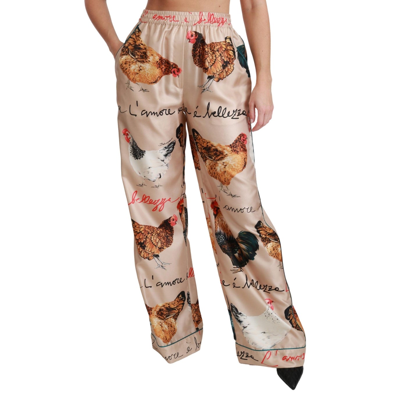 Hen Chicken Silk Pajama Trouser Pants