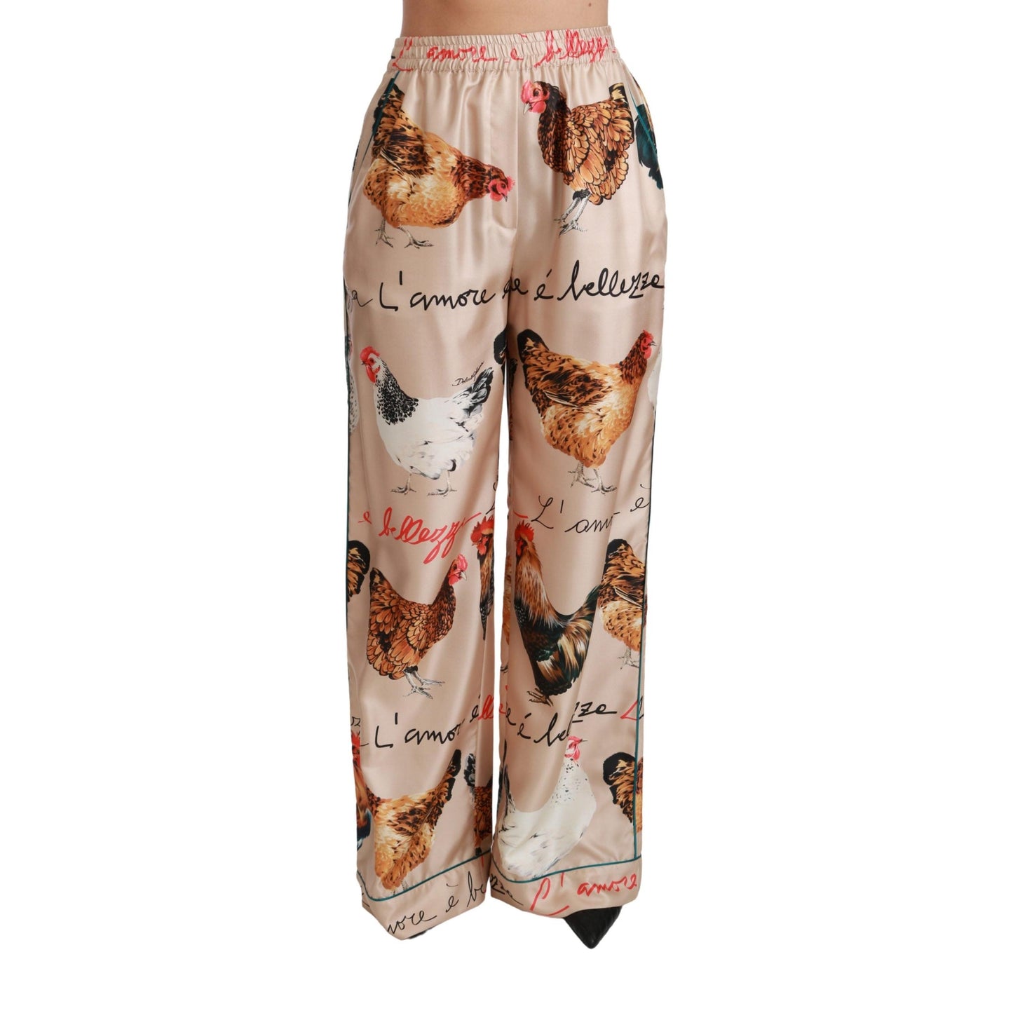 Hen Chicken Silk Pajama Trouser Pants