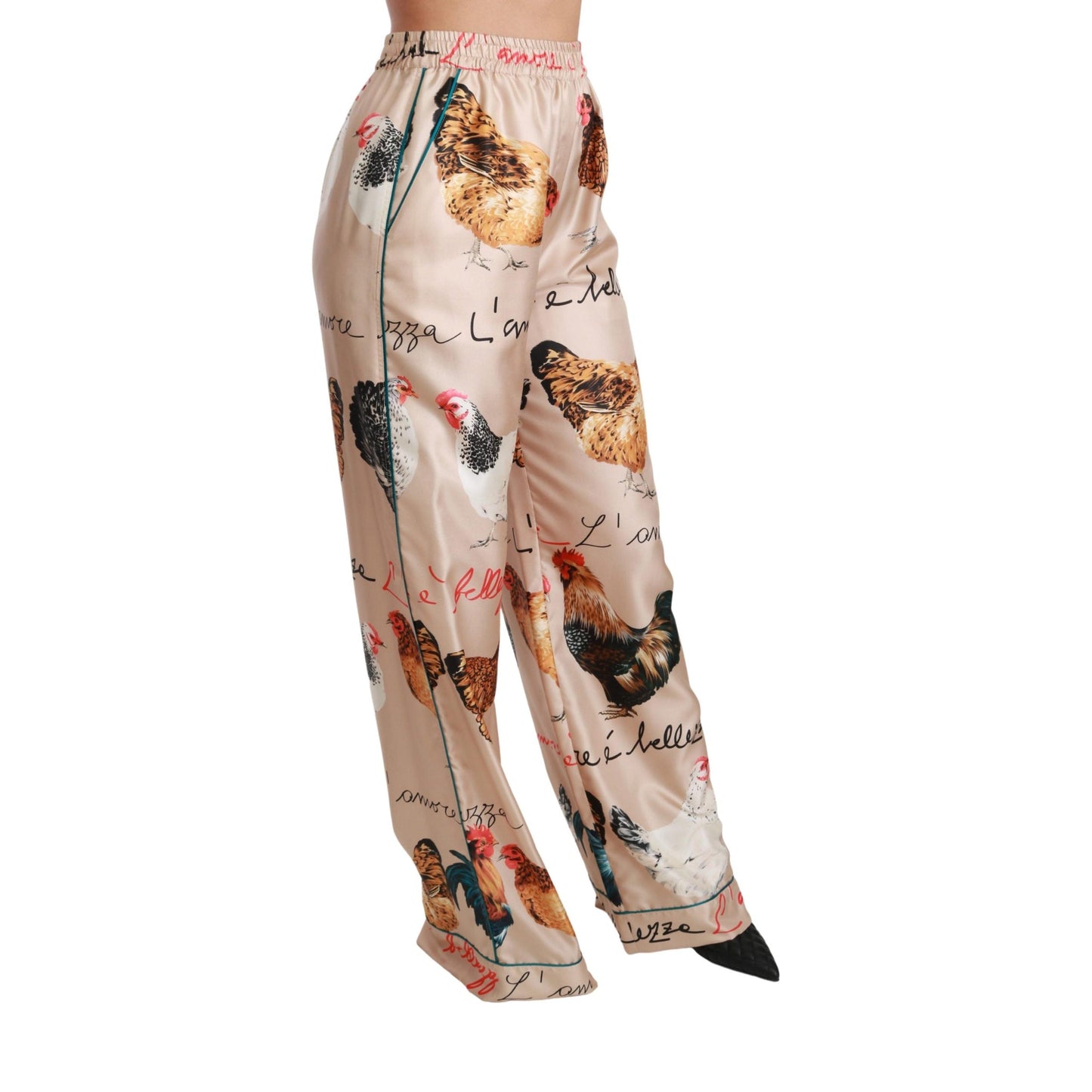 Hen Chicken Silk Pajama Trouser Pants