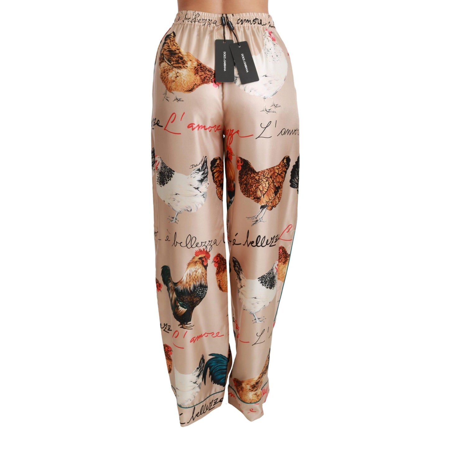 Hen Chicken Silk Pajama Trouser Pants