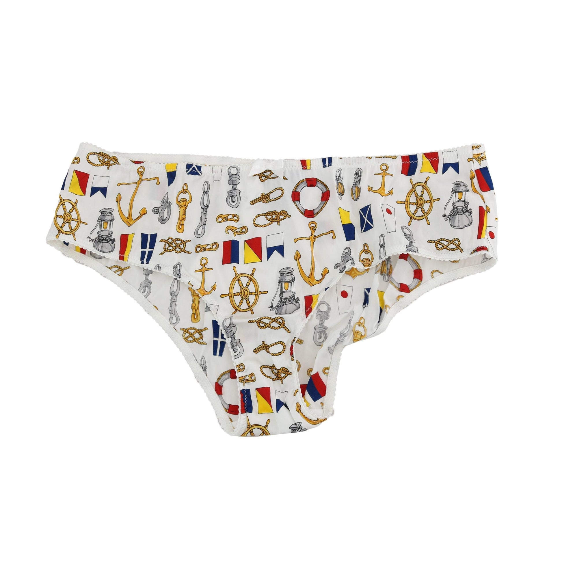 Underwear Sailor Print Silk Bottoms - coffeewithmee2