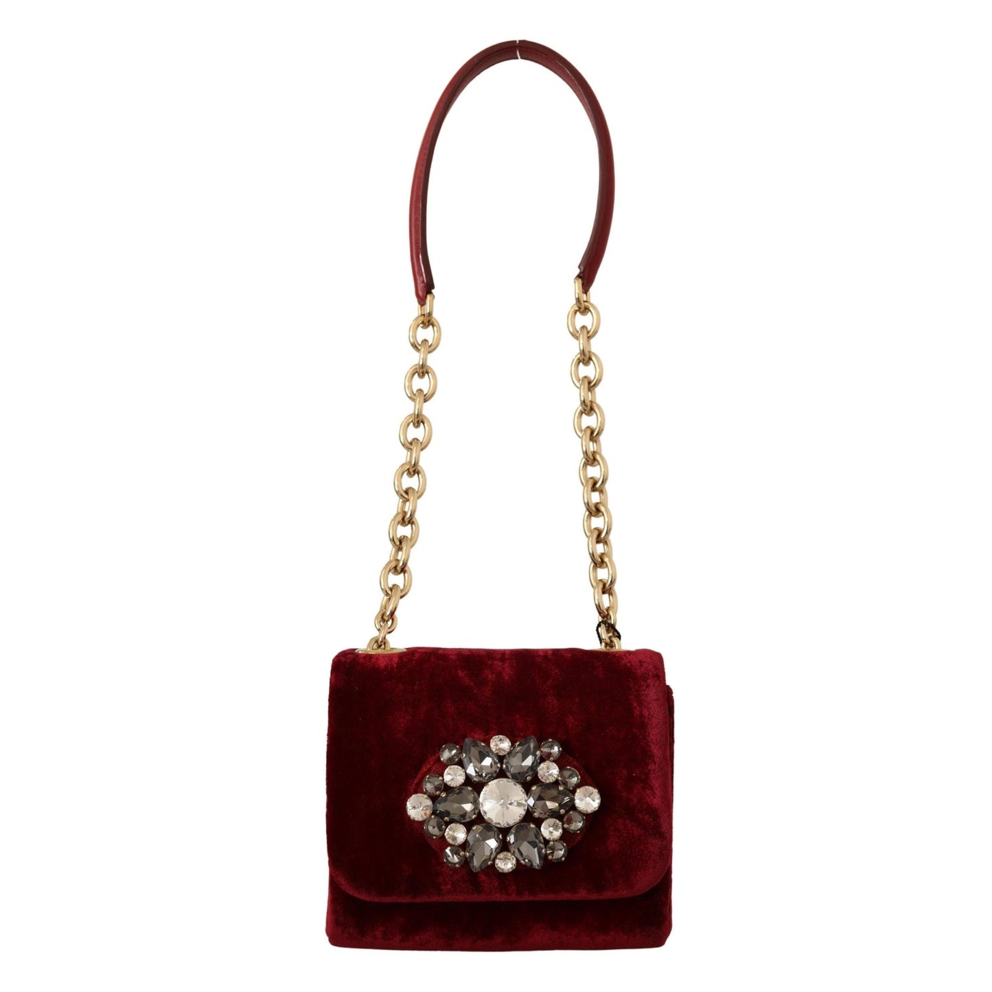 Bordeaux Velvet Crystals Mini Crossbody Women Bag - coffeewithmee2