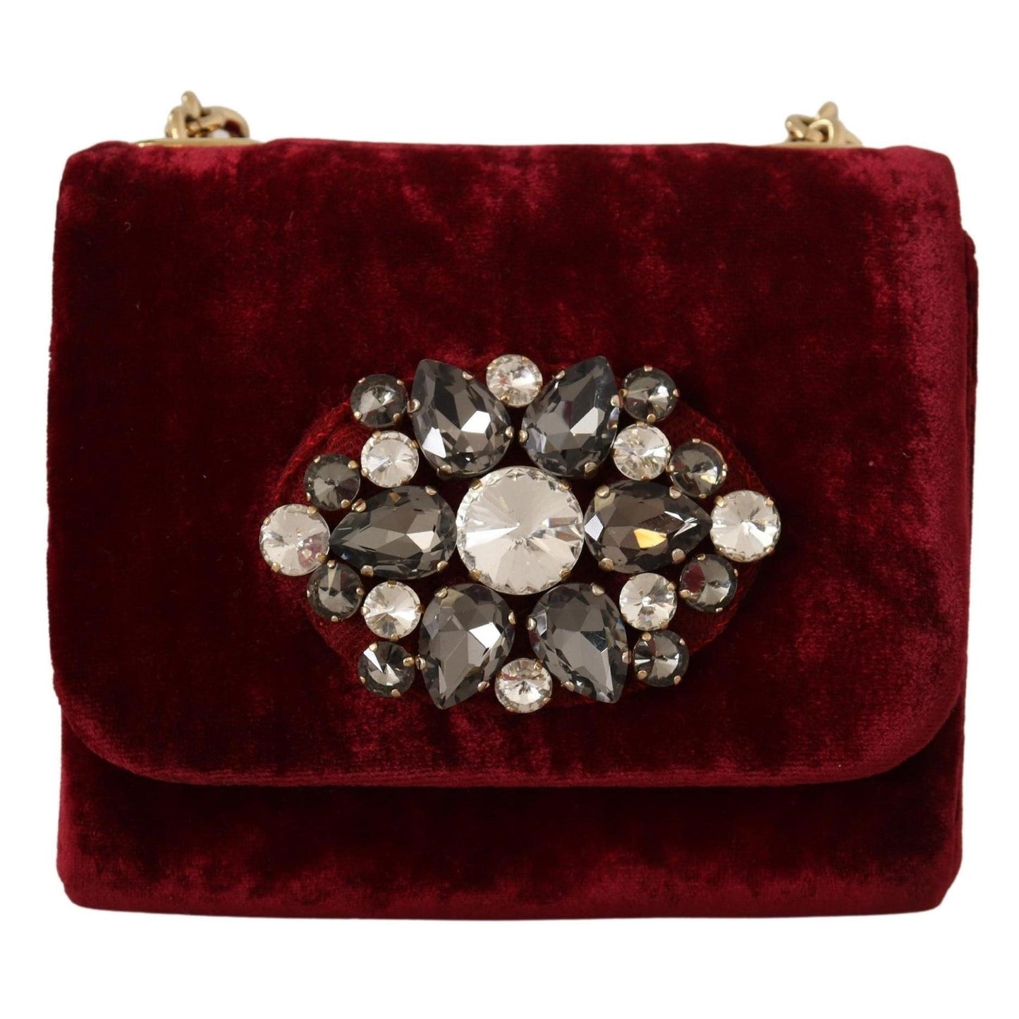 Bordeaux Velvet Crystals Mini Crossbody Women Bag - coffeewithmee2