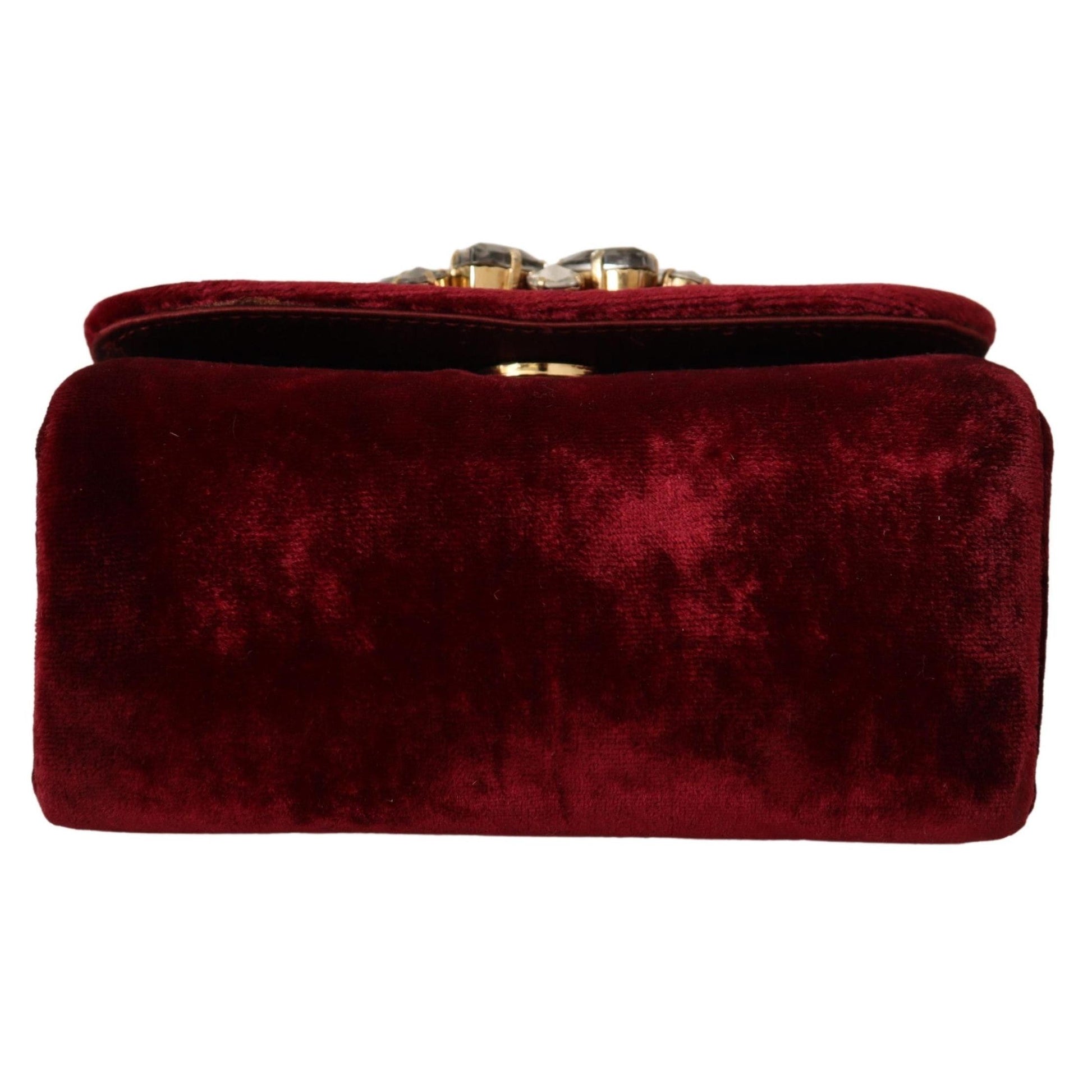Bordeaux Velvet Crystals Mini Crossbody Women Bag - coffeewithmee2