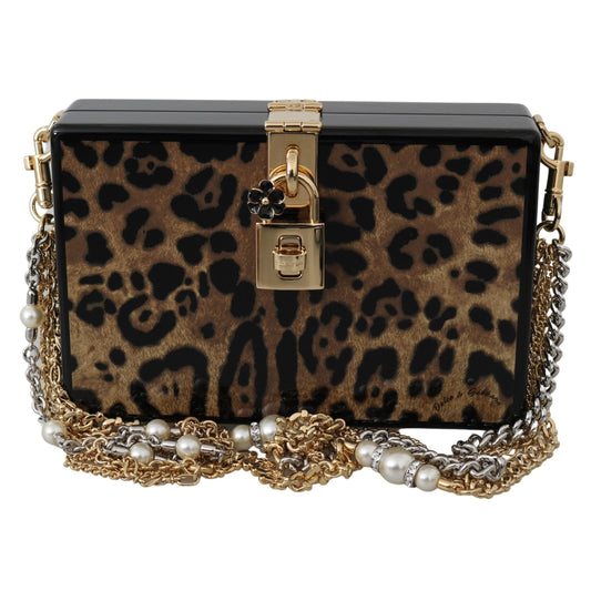 Brown Leopard Women Shoulder BOX Wood Bag - coffeewithmee2