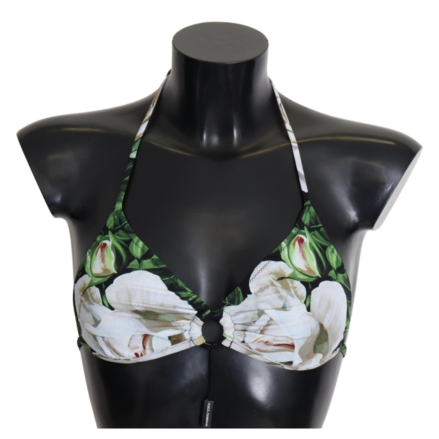 Multicolor Floral Print Halter Swimwear Bikini Top