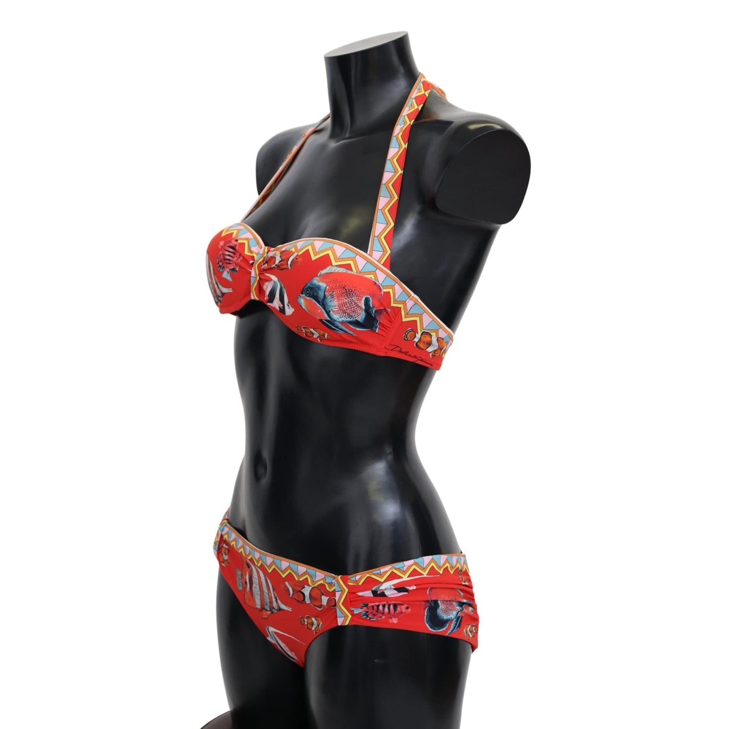 Red Fish Two Piece Swimwear Beachwear  Bikini
