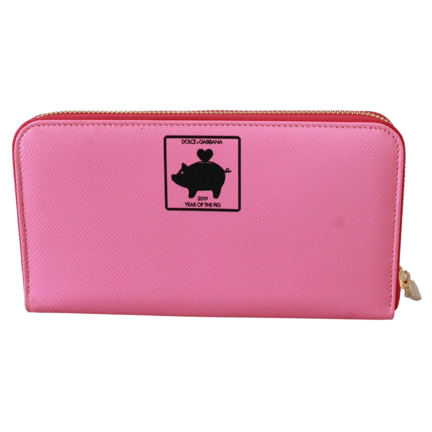 Pink Year Of The Pig Continental Clutch Leather Wallet - coffeewithmee2