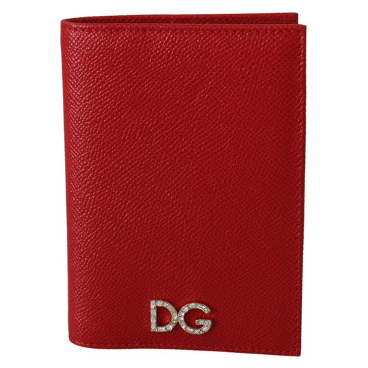 Red Dauphine Leather Bifold Wallet - coffeewithmee2